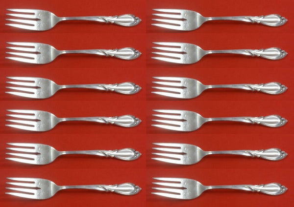 Rhapsody New by International Sterling Silver Salad Fork Set of 12 pcs 6 1/2"