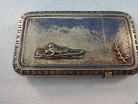 Mixed Metals by Whiting Business Card Case Japanesque Fish Figural