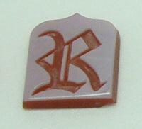 14K Gold Carved Agate Initial Pendant - You Choose Personalized New (#J2154)
