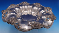 Black Starr & Frost Sterling Silver Fruit Bowl Poppy Motif #1134 12" (#7840)