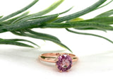 14k Rose Gold 1.92 Carat Pink Genuine Natural Spinel Solitaire Ring (#J7321)