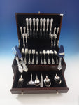 Rose Point by Wallace Sterling Silver Flatware Set For 8 Service 57 Pieces