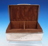 English Estate Sterling Silver Cigarette Box "Pax in Bello" w/Presentation #7936