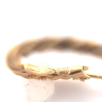 9k Italian .375 Gold Small Woven Hoop Earrings Jewelry (#J6267)