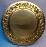 Repousse by Kirk Sterling Silver Vermeil Gold Charger Plate #36 11" #2711