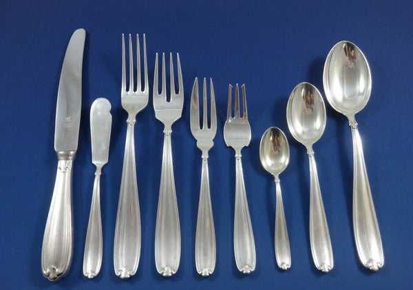 Palm Beach by Buccellati Sterling Silver Flatware Set 8 Service Italy 93 Pc