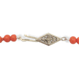 Genuine Natural Ox Blood Red Coral Bead Necklace Beads with 14k Clasp (#J7575)