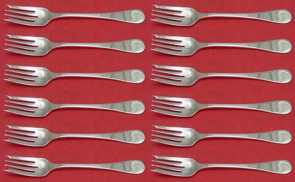 King William by Tiffany and Co Sterling Silver Salad Fork Set of 12 pcs 6 1/2"
