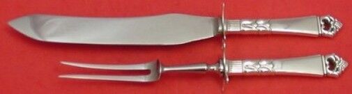 Danish Crown by Frigast Sterling Silver Steak Carving Set 12" 2pc HH WS