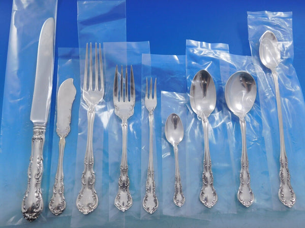 Old Atlanta by Wallace Sterling Silver Flatware Set for 12 Service 113 pieces