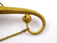 Gilt Brass Tussie Mussie Posey Posy Holder with Six Turquoise (#J1220)