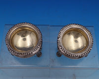 English Victorian Sterling Silver Salt Dip Master Set 2pc GW Interior (#8324)