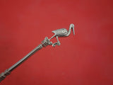 Dutch Sterling by Various Makers Preserve Spoon w/ 3-D stork handle 1928 7 3/4"