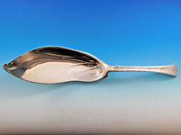 Lap Over Edge Acid Etched by Tiffany Sterling Silver Fish Server Butterflies 13"