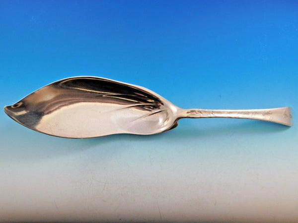 Lap Over Edge Acid Etched by Tiffany Sterling Silver Fish Server Butterflies 13"