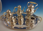 Blossom by Yvar Peterson Sterling Silver Coffee Tea Set 7pc (#1549) Calla Lily