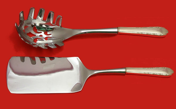 Moonglow by International Sterling Italian Pasta Server Set 2pc HHWS Custom
