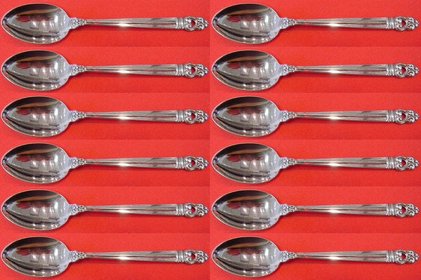 Royal Danish by International Sterling Silver Demitasse Spoon Set 12 pieces