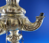 Silverplate Hookah / Water Pipe with Four Chains Various Implements (#6493)