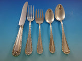 Crystal by Frank Whiting Sterling Silver Flatware Service 8 Set 40 Pieces Scarce
