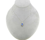 High Quality 14k Gold 2.15ct Genuine Natural Tanzanite Pendant w/Diamonds #J1709