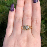 14k Gold Victorian Fancy Belcher .50ct Genuine Natural Diamond Men's Ring #J6536
