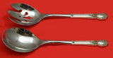 Brocade by International Sterling Silver Salad Serving Set Pierced Custom 2-pc