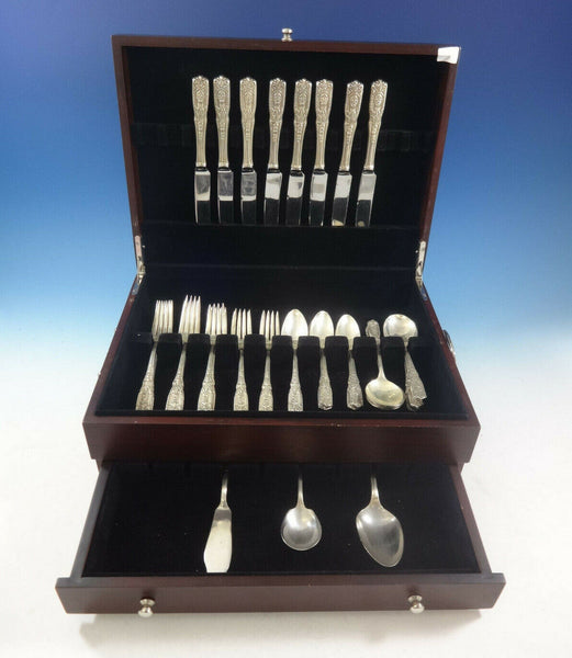 Milburn Rose by Westmorland Sterling Silver Flatware Set For 8 Service 43 Pieces