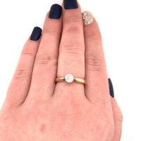 14k Gold Antique 1/2 Carat European Cut Genuine Natural Diamond Ring (#J5352)