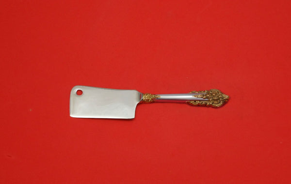 Grande Baroque Gold Accent Wallace Sterling Silver Cheese Cleaver 6 1/2" Custom