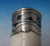 Russian .875 Silver and Niello Drinking Cup Horn with Duck Head Mouth (#5578)