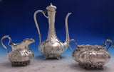 Theodore Starr Sterling Silver Tea Set 3pc #87 (#8764) Beautiful!