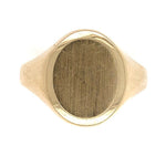 14k Yellow Gold 1/2" Men's Plain Signet Ring Size 6.75 Jewelry  (#J6619)