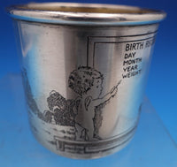Nursery Rhyme by Blackinton Sterling Baby Cup GW #5624 with Birth Record (#8278)