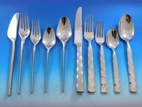 Designer Mixed Stainless Steel Flatware Set #3 Service 62 Pieces Modern Unused