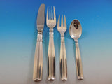 Lotus by Sorensen Danish Sterling silver Flatware Set 12 Service 102 pcs Dinner
