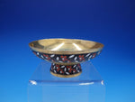 Russian 916 Silver Enameled Floral and Vermeil Bowl with Pedestal (#4283)