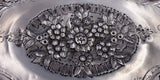 English Georgian Sterling Silver Basket Swing Handle Repoussed 1803 London #7823