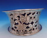 Silver on Copper Bowl with Cobalt Glass Liner 3 1/2" x 7 1/2" (#9231)