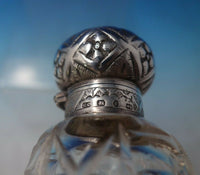 English Sterling Silver Perfume Flask with Cut Crystal 11 3/4" (#5545)
