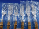 Tahiti by Buccellati Sterling Silver Dinner Fork Set of 6 Bamboo 7 3/4" New