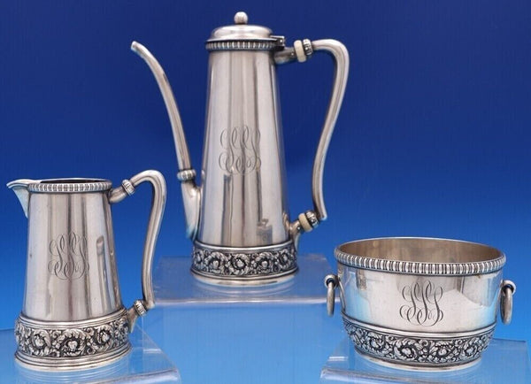 Tiffany and Co Sterling Silver Chocolate Set 3-piece 5230/5916 Olympian (#8410)