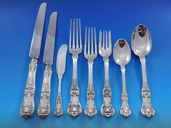 English King by Tiffany & Co Sterling Silver Flatware Set Service 69 pcs Dinner