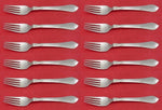 Continental by Georg Jensen Sterling Silver Dinner Fork #002 Large Set 12 7 1/2"