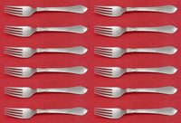 Continental by Georg Jensen Sterling Silver Dinner Fork #002 Large Set 12 7 1/2"