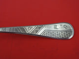 King William Engraved by Tiffany and Co Sterling Stuffing Spoon GW  11 1/8"