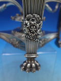 Peau de Lion Silverplate Epergne Four Arms No Bowls No Marks (#6615)