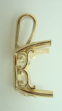 14K Gold Carved Agate Initial Pendant - You Choose Personalized New (#J2154)