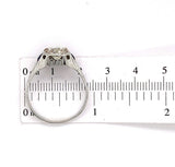 Men's 1.80ct Diamond GIA 18k White Gold Ring with Lab-Created Sapphires (#J5768)