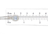14k White Gold 1.61 Carat Genuine Natural Moonstone and Diamond Pendant (#J7187)
